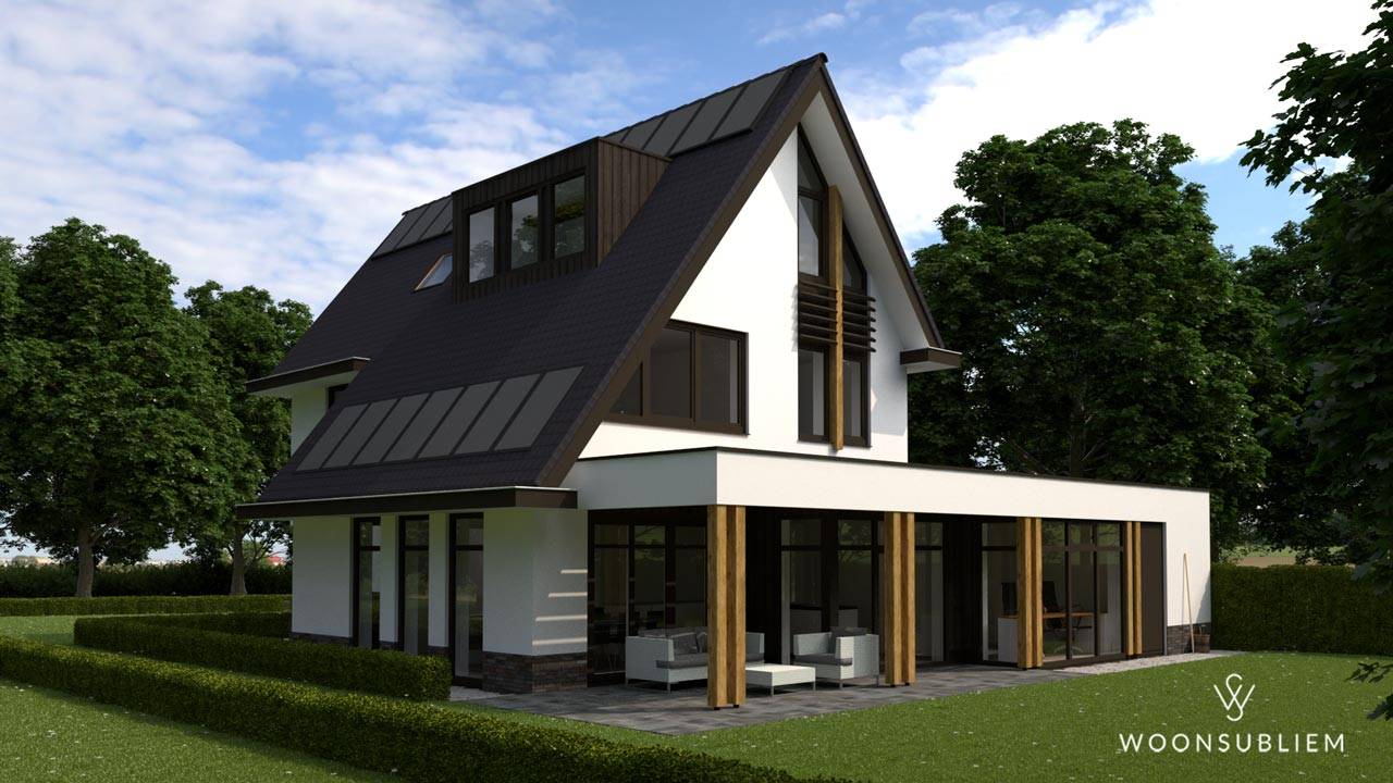 Villa in Driebergen #388 4 Villa asymmetrische kap Driebergen zonnepanelen