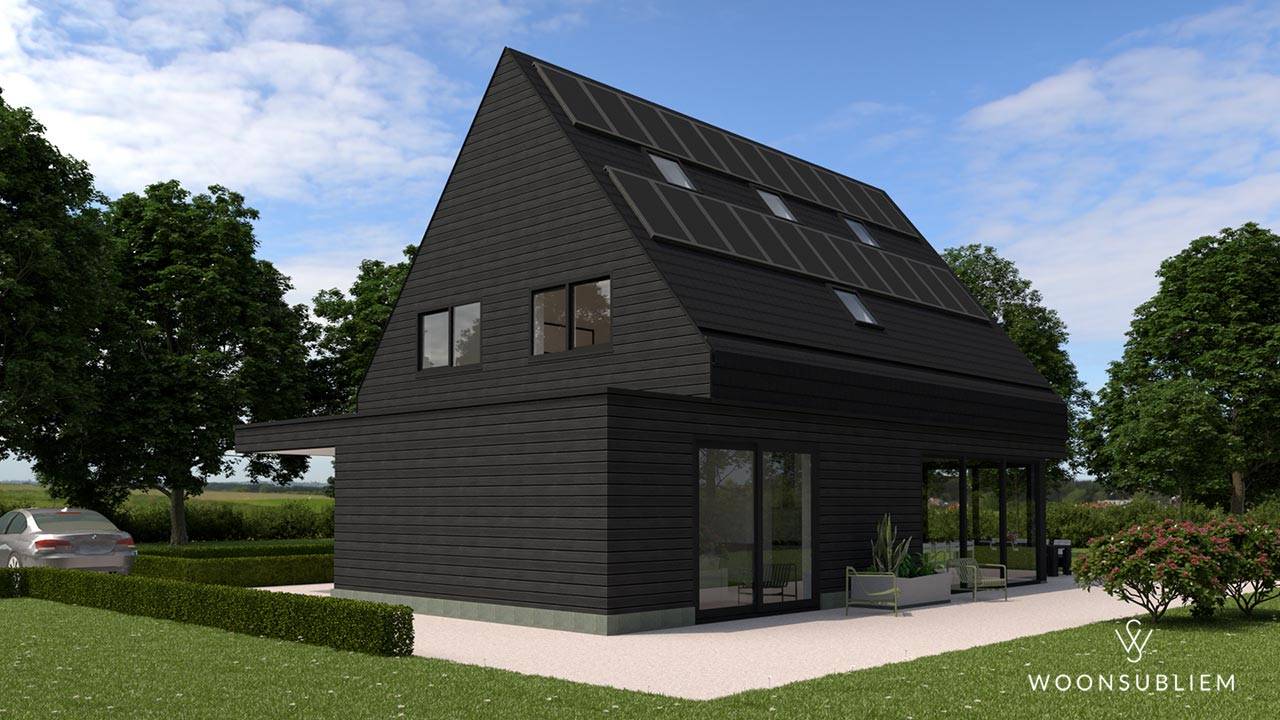 modern woningontwerp zwart tuinzijde modern woningontwerp zwart tuinzijde