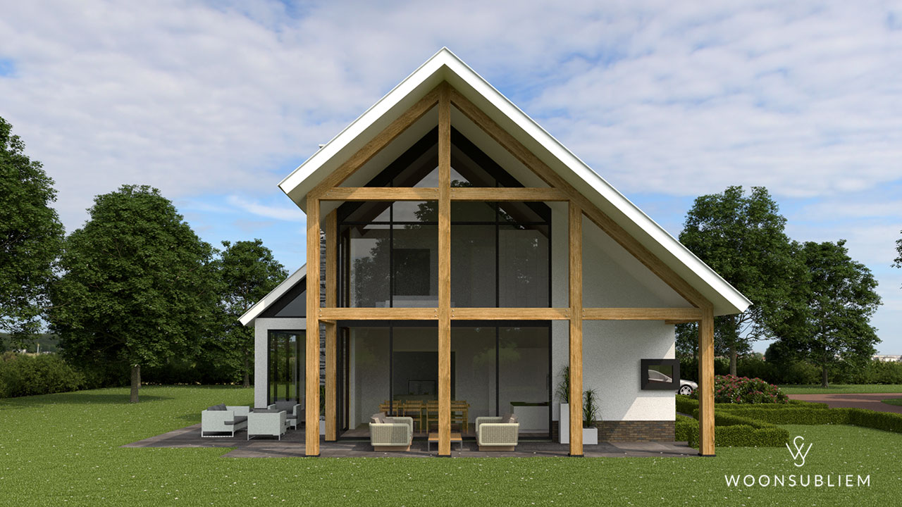 grote schuurwoning aanzicht houten constructie grote schuurwoning aanzicht houten constructie