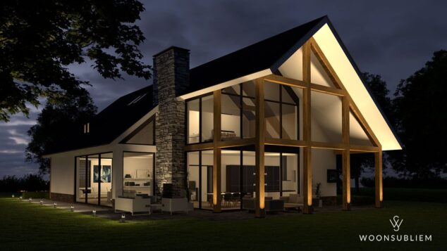 schuurwoning-emmeloord-risaliet-tuin-houten-balken-nacht