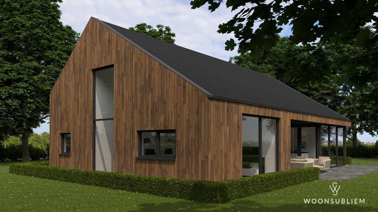 Schuurwoning in Westendorp #121 3 schuurwoning aanbouw oprit